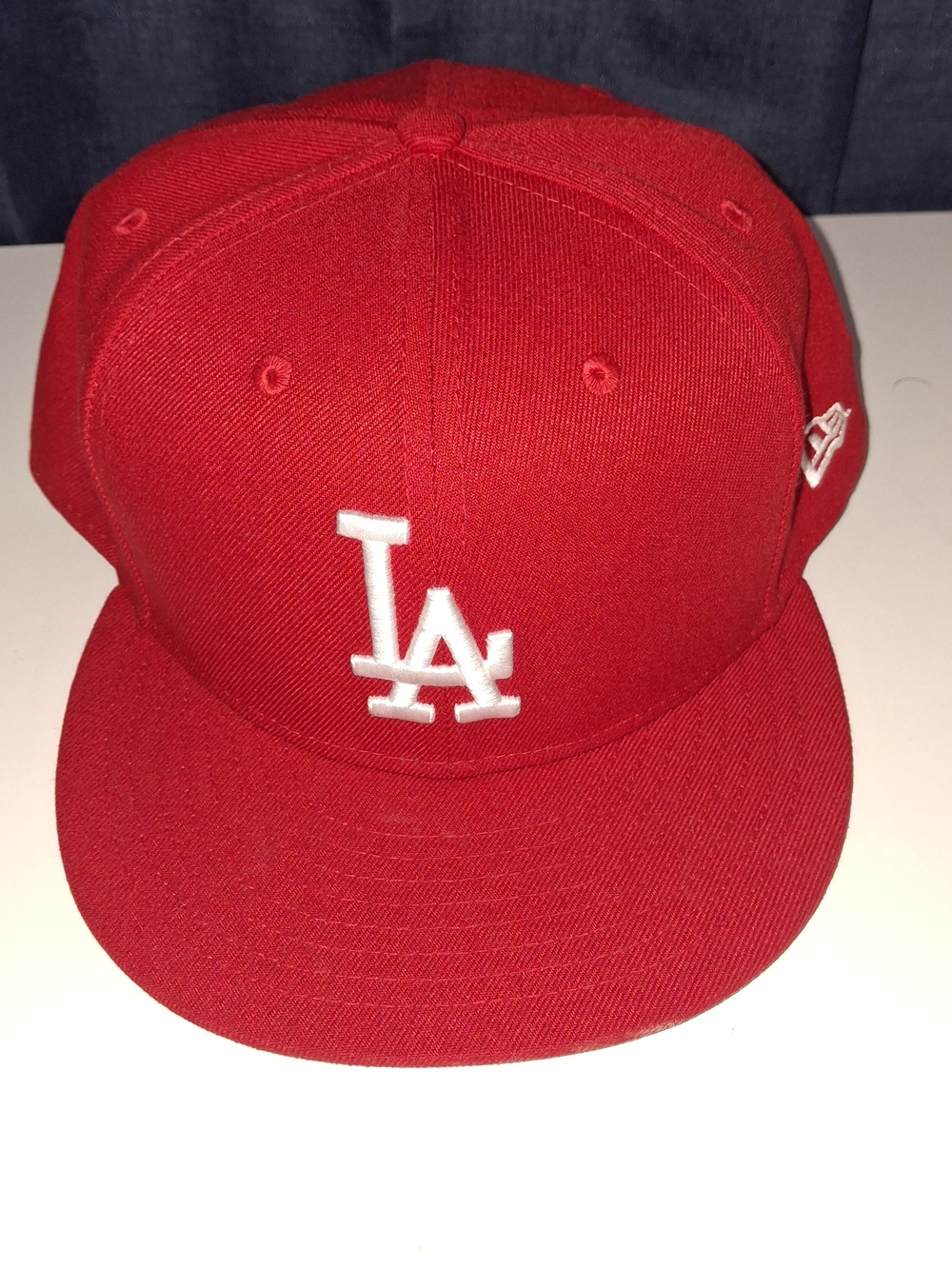 New Era Dodgers Red LA Fitted Hat Size 8
